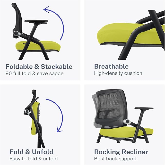 SLKJChr 10 Pack Foldable Office Chairs - Image 5