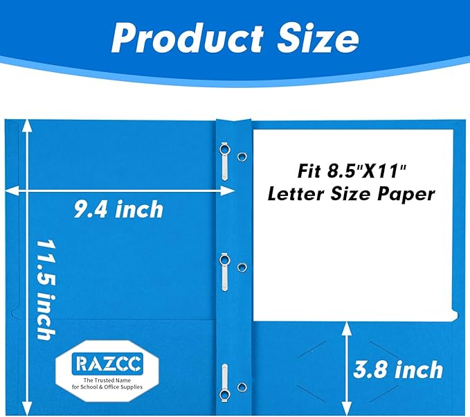 Two Pocket Folders, RAZCC 100 Pack Two Pocket - Image 2