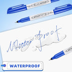 Blue Ultra Fine Point Permanent Markers, 18 Pack, 0.4 mm, Precision Extra Fine - Image 5
