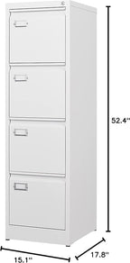 BYNSOE 4 Drawer File Cabinet - Image 3
