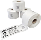 Threshold 4-Inch Tab Expiring Visitor Badges on a Roll | 4 Rolls Compatible