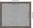 Amanti Art Grey Framed Magnetic Board 22x26 Medium Vision Board - Image 3