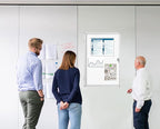 Lockable Magnetic Whiteboard Enclosed Bulletin Board – 36x24 Inch Aluminum - Image 2