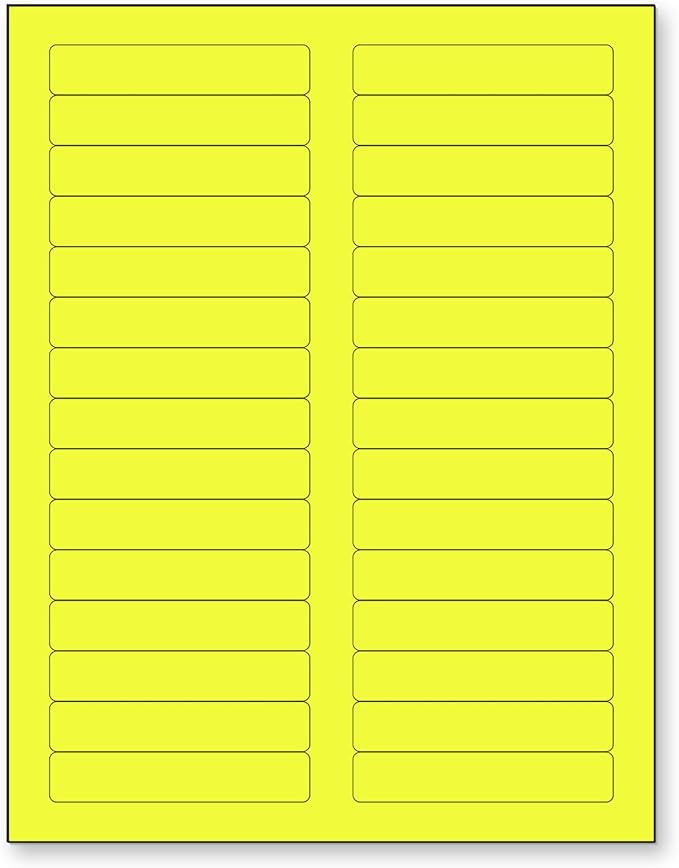 NextDayLabels 8-1/2 x 11 Neon Color High Light Fluorescent Labels by NextDayLabels