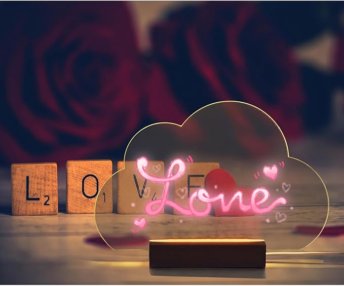 SetGame LED Note Board with 7 Colors Pen, Art Creative Light Up Dry Erase Board - Image 5