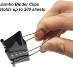 2 Inch Extra Large Binder Clips 48 Pack, Jumbo Paper Clips, Big Paper Clamps - Image 3