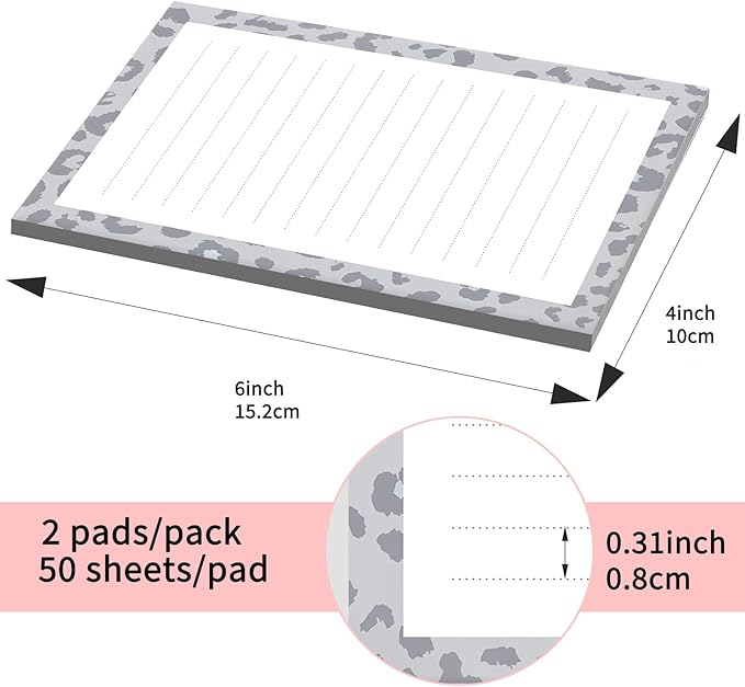 SXboxing Sticky Notes 4X6 Inches, 2 Pack Large Cute Self-Stick Pads, Bright - Image 4