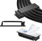 XHF 80 PCS Self Adhesive Cable Clips Black, Wire Clips Cable Management Wire by XHF