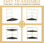 JANUS LiANG 2-Tier Spice Rack Corner Storage Shelf Makeup Organizer Stackable - Image 7
