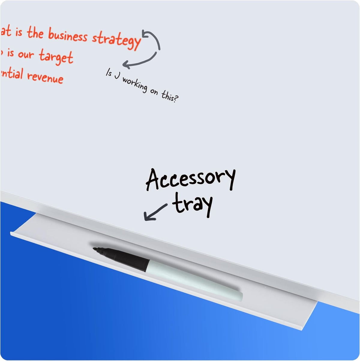 Mead Dry Erase Board 48" x 36" Non-Magnetic Whiteboard For Wall, 4&...