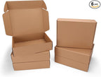 PHAREGE 12x9x3 inch Shipping Boxes 6 Pack Brown, Tab Lock Tuck Top Mailer Boxes by PHAREGE