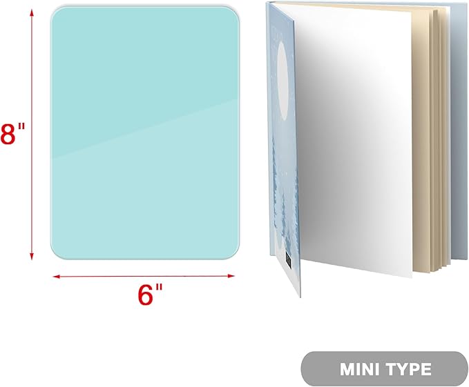 Aqua Blue Mini Desktop Pure Glass Whiteboard, Small Slope Slick Desk Whiteboard - Image 9