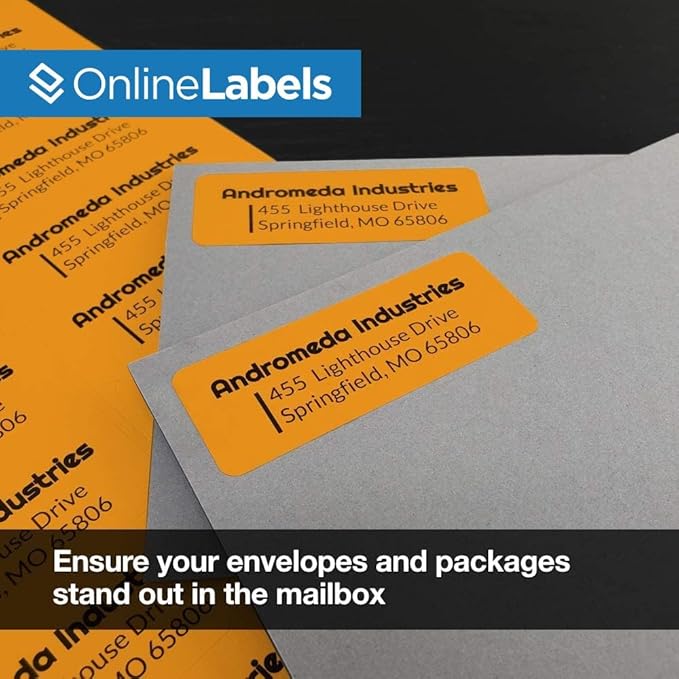 Neon Orange Address Labels - Image 3