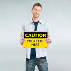Custom OSHA Style Caution Sign 12" x 18" Aluminum Sign, Customizable "Your Text - Image 2