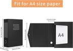 HUA JIE 2 Pack A4 Storage File Boxes Archives Case, 65mm Spine, Box File - Image 3