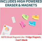 Magnetic Whiteboard, Tempered Glass White Board Frameless, Home School Supplies - Image 3