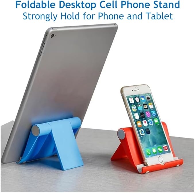 JUSDIQIR Cell Phone Stand for Desk Foldable Cell Phone Holder Desk Tablet - Image 2