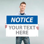 Custom OSHA Style Notice Sign 24" x 36" Aluminum Sign, Customizable "Your Text - Image 2