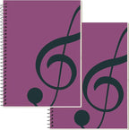 DOMMI Blank Sheet Music Composition Notebook 2 Packs, Manuscript Staff Paper by DOMMI