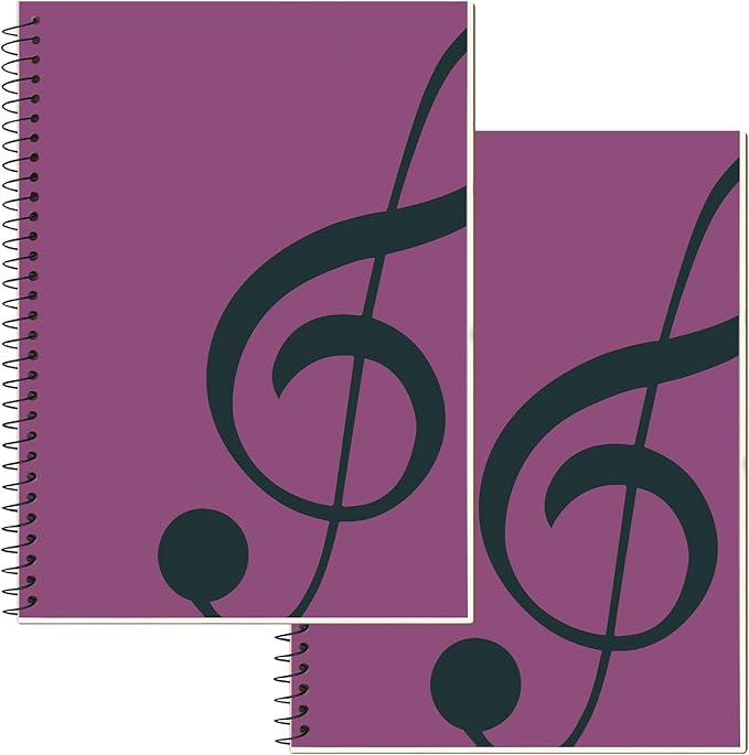 DOMMI Blank Sheet Music Composition Notebook 2 Packs, Manuscript Staff Paper by DOMMI