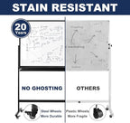 TSJ-OFFICE Rolling Clear-Glass Whiteboard on Wheels - Image 3