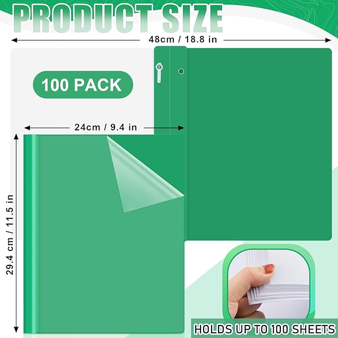 Teling 100 Pcs Plastic Report Covers - Image 2