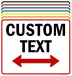 Custom Arrow, Custom Directional Sign, Two Way Arrow, 24x30 Inches, Rust Free by MySignCenter