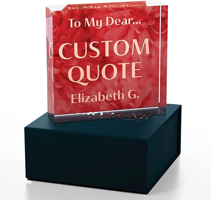 Personalized Gifts, Custom Quote Block Letter Board, Crystal-Clear Acrylic - Image 3