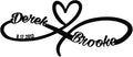 Personalized Valentines Metal Wall Sign, Custom Infinity Heart Love Couple Name by Unknown