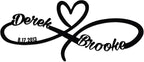 Personalized Valentines Metal Wall Sign, Custom Infinity Heart Love Couple Name by Unknown