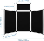 Nisorpa 3+1 Panel Folding Trade Show Presentation Board 70.8“ x 35.4” Trifold - Image 2