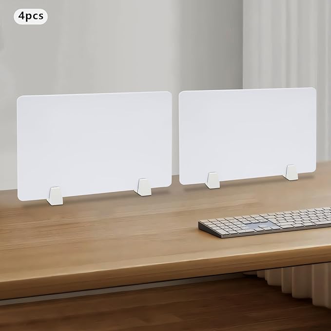 4PCS Desk Dividers Office Partitions, Privacy Desk Panel Protective, Acrylic - Image 7