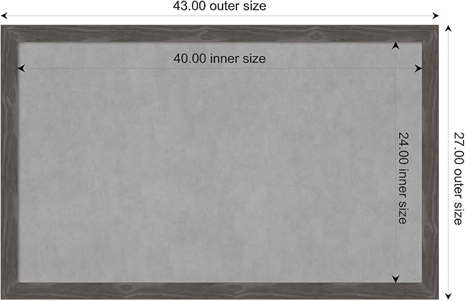 Amanti Art Grey Framed Magnetic Board 27x43 Large Vision Board - Image 4