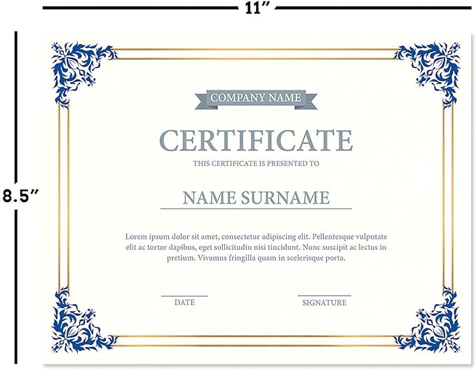 Empire Blue & Gold Award Certificate Collection - Image 3