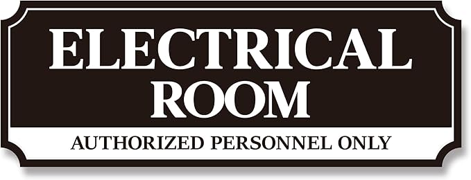 Electrical Room Door Sign for Business，Self-Adhesive Durable Modern Electrical by LUHIMO