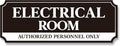 Electrical Room Door Sign for Business，Self-Adhesive Durable Modern Electrical by LUHIMO