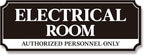 Electrical Room Door Sign for Business，Self-Adhesive Durable Modern Electrical by LUHIMO