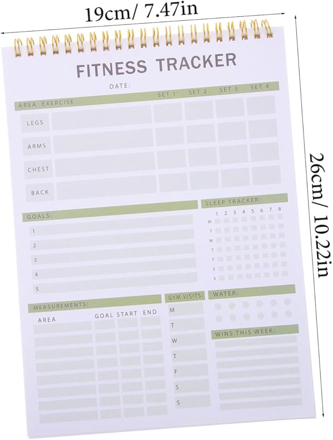Mipcase Fitness Agenda Notebook Portable Workout Log - Image 2