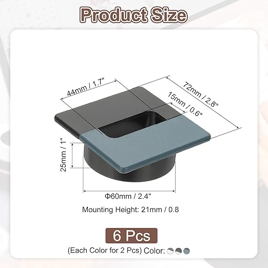 PATIKIL 2.8inch Desk Grommet - Image 2