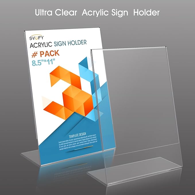 SVOPY Acrylic Sign Stand Holders - Image 3