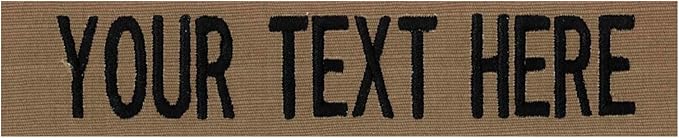 Custom Uniform Name Tapes Solid Colors. Coyote Brown Fabric, 5 Inch Sew on by NORTHERNSAFARI