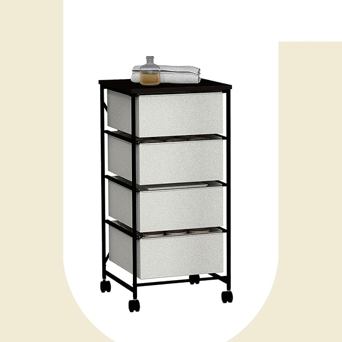 CASUNER Small Cabinet with Drawers Rolling 4 Drawer Mobile File Cabinet - Image 6