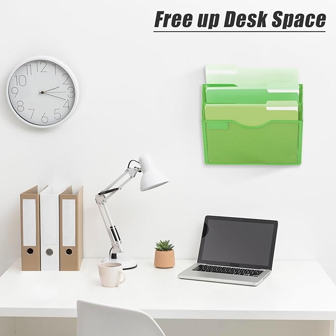 EASEPRES 3 Pocket Mesh Hanging Wall File Organizer, Wall Mounted Mail Paper - Image 3