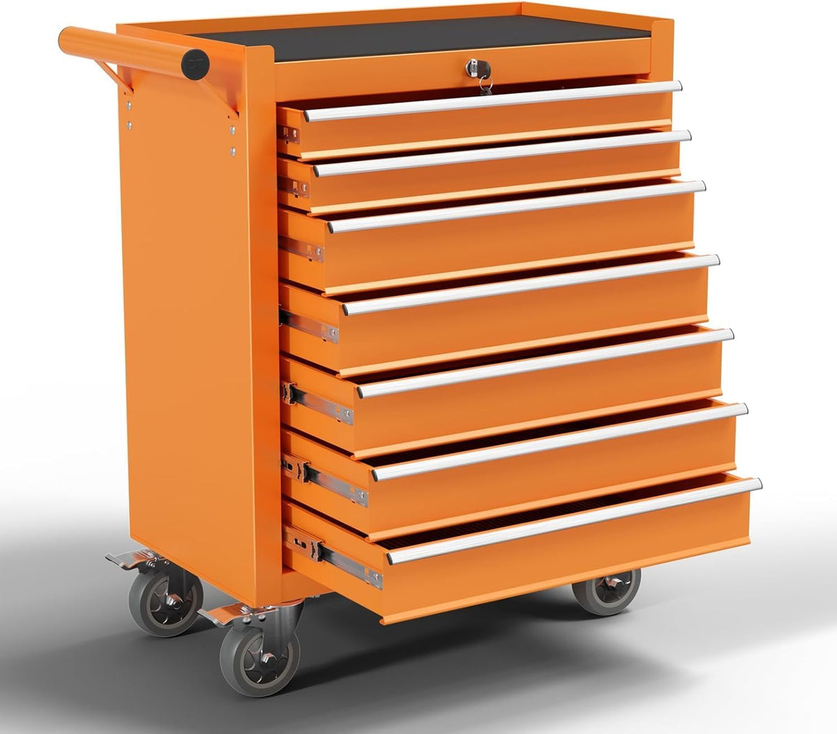 7-Drawer Metal Rolling Tool Chest with Wheels,Tool Storage Cabinet with Locki...