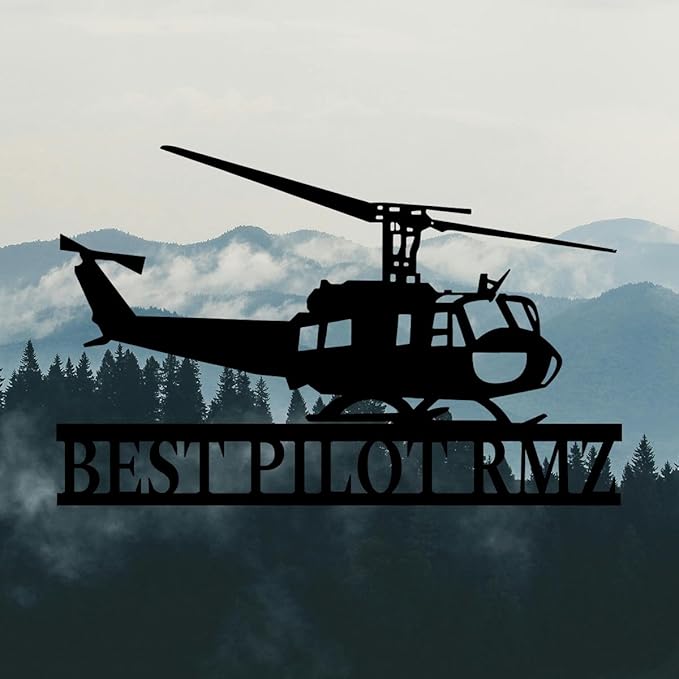 Personalized Metal Airplane Wall Art, Airplane Name Sign, Customized Pilot Name - Image 3