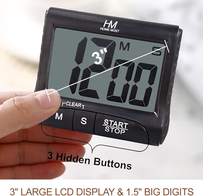 HOME MOST 3" Large Display Kitchen Timer - Image 2