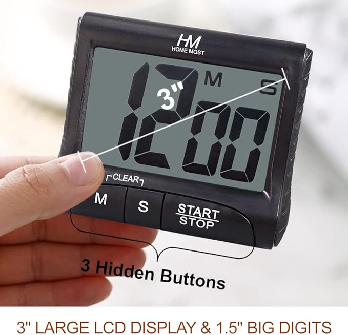HOME MOST 2-Pack Large Display Kitchen Timer - Image 2