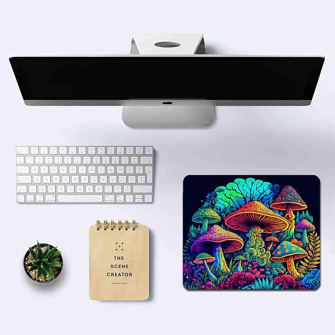 IMAYONDIA Psychedelic Mushrooms Mouse Pad, Colorfull Gaming Mouse Pad, Magical - Image 6