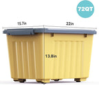 Nazhura Plastic Storage Bin, Stackable and Nestable Storage Boxes - Image 2