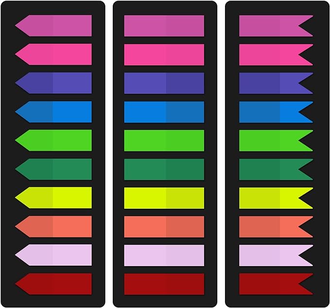 KICNIC Page Markers Sticky Index Tabs 750 Pcs, Arrow Flag Tabs Self Adhesive by KICNIC